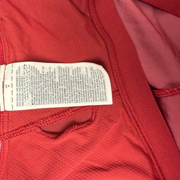 Athleta Elation Velvet Set M Red Velour Y2K Leggings V-Neck Crop Top - Picture 4 of 16